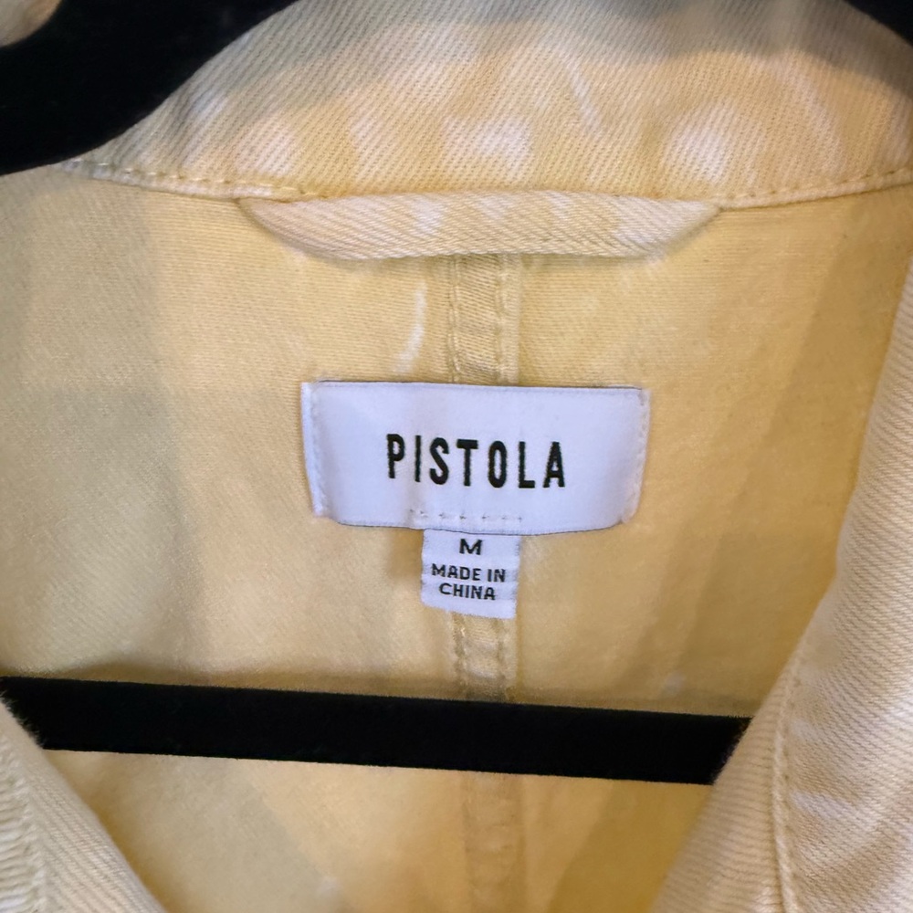 Pistola Parker Romper Yellow Utility Cuffed Shorts Button Front Size M - Picture 6 of 11